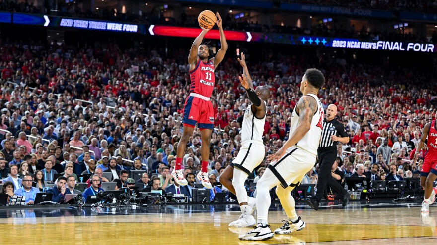 April 01, 2023: During the Men’s Final Four Semifinal game between the FAU Owls and the San Diego State Aztecs at NRG Stadium in Houston, Texas. Mandatory Credit: Maria Lysaker | FAU Athletics