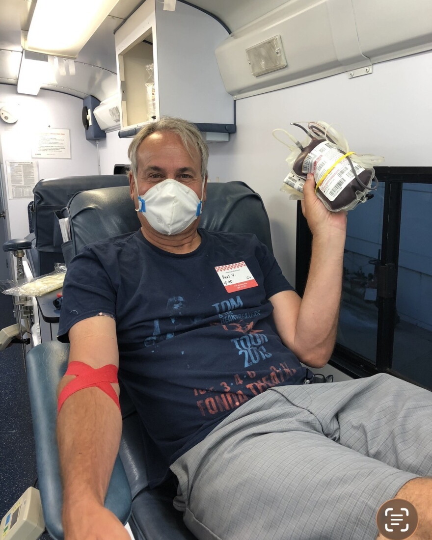 Vercammen donates blood regularly, which led to him finding out he had West Nile Virus and may have helped save his life.