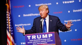 Donald Trump at a New Hampshire rally