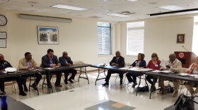Sen. Cecil Thomas addresses the Faith Community Alliance.