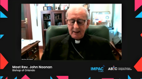 Bishop John G. Noonan of the Orlando Diocese of the Roman Catholic Church speaks during an online forum intended to promote comprehensive immigration reform.