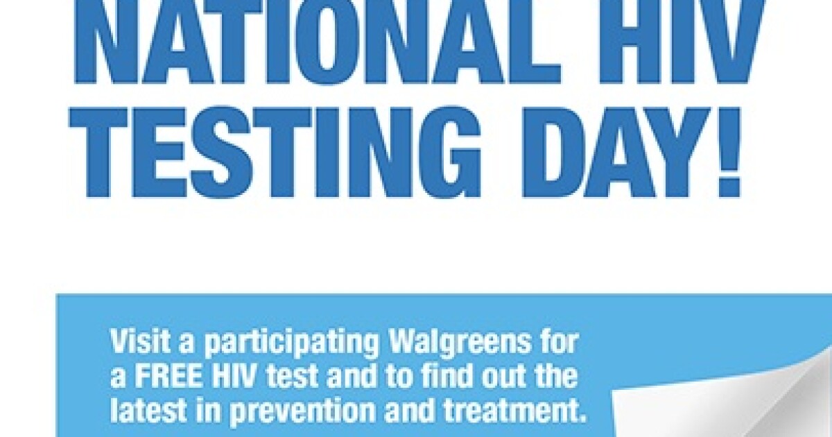 On Monday, National HIV Testing Day, get free testing and counseling at select Walgreens WUSF