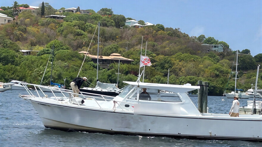 Pictured: A vessel seized by U.S. Customs and Border Protection in St. Thomas after authorities say its operator submitted an arrival report through the CBP ROAM application but refused required video calls, resulting in the submission being denied. CBP says the vessel then failed to report to a designated Port of Entry as required and was subsequently seized and transported to Puerto Rico.