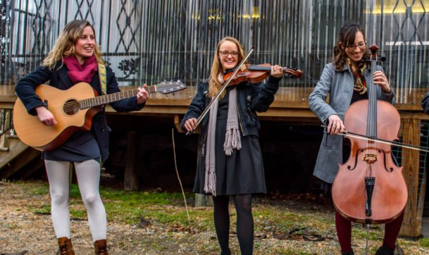 Honey Magpie is a folk trio based in Chapel Hill. From left: Rachael Hurwitz, Kati Moore, and Pippa Hoover.