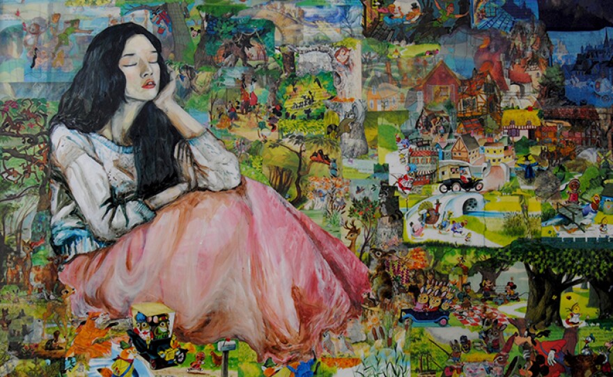 Kess InHouse Suzanne Carter Her Heart is A Garden Beige Green Wall Tapestry 51 X 60 Kess InHouse Suzanne Carter Her Heart is A Garden Beige Green Wall Tapestry 51 X 60