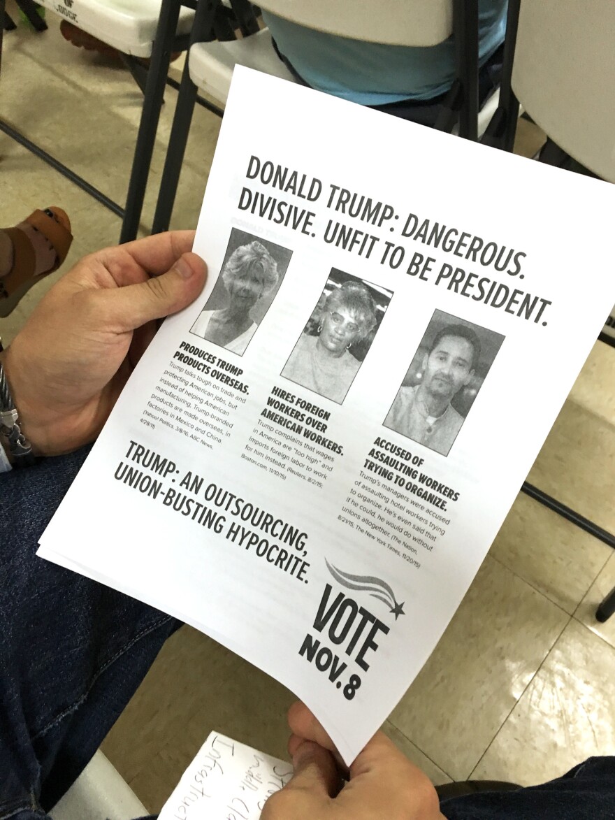 "To me, he's so fake. He is saying whatever you want to hear. I just don't think he's honest. That's my opinion." says 55-year-old Cathy Mottice, a steelworker who has spent 18 years in the plants.