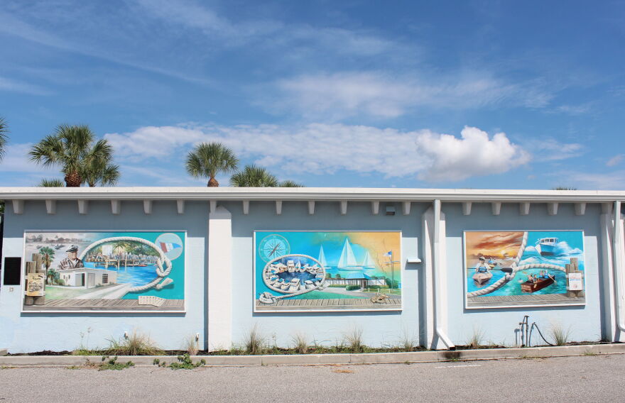 'Boating in Paradise' murals 