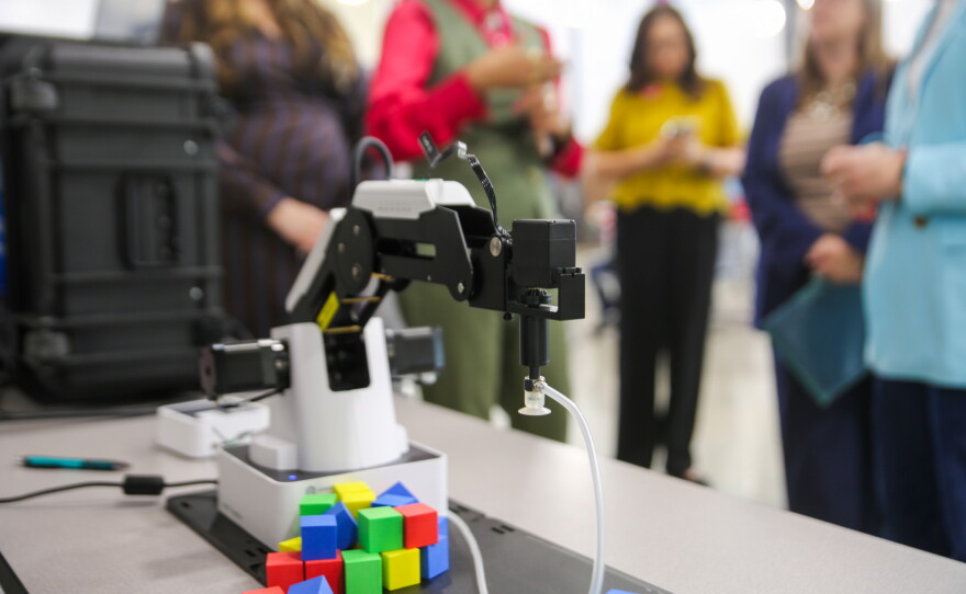 A robotic presentation from a student.