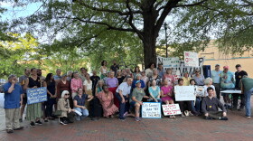 About 50 Valley residents showed up before Waynesboro City Council's meeting Monday night to demonstrate against the Northrop Grumman operating permit that would allow it to emit nearly 25 tons of hazardous air pollutants annually.
