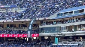 A "Vote No" KC Tenants flag was unfurled at Kauffman Stadium during the Royals' Opening Day game against the Minnesota Twins.