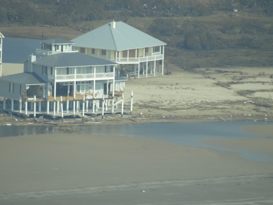 The west coast of Galveston is eroding while the east coast remains resilient.