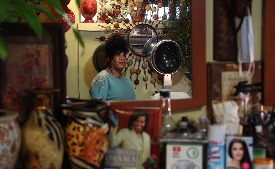 Veronica Maxwell in her beauty salon