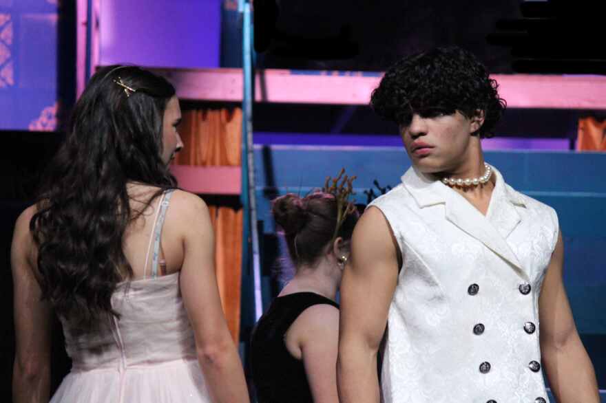 Natasha's first meeting with roguish officer Anatole, played by Gabe Cruz.