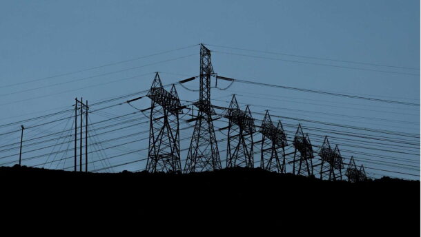 Powerlines in Hood River County above the Columbia River July 25, 2024.