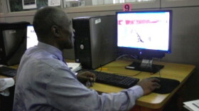 Junius Baines of Buffalo searches for jobs