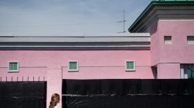 A pro-life activist is seen outside Jackson Women's Health Organization, the last abortion clinic in Mississippi.