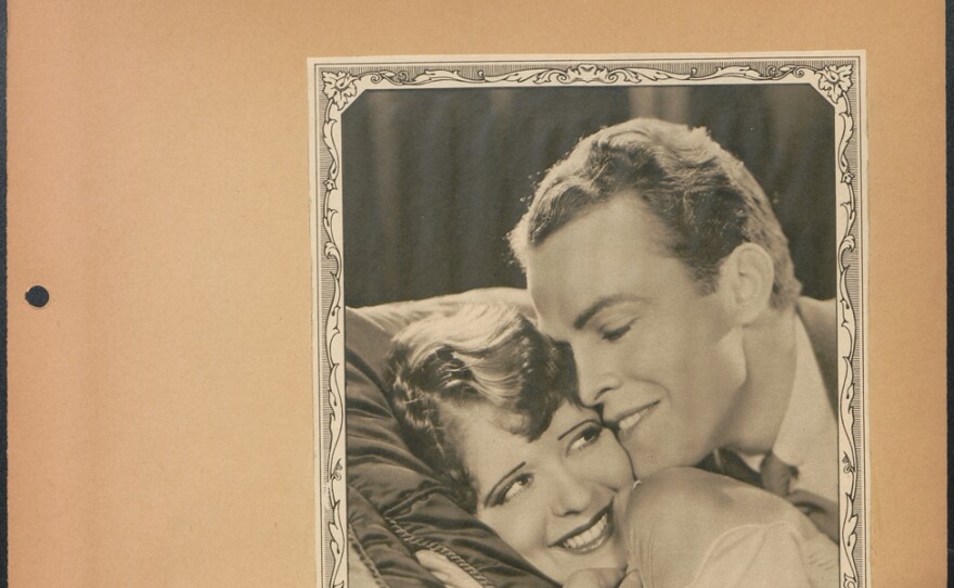 Newspaper clippings featuring Clara Bow in a scene from Love Among the Millionaires. Box 216, Samuel Anthony Peeples papers, American Heritage Center, University of Wyoming.