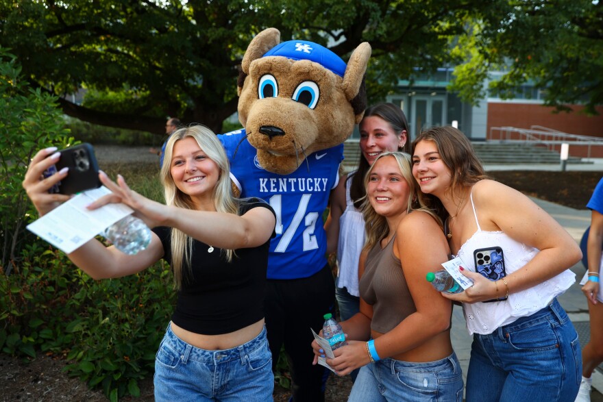 Freshman partake in the first ever Wildcat Welcome on Aug. 21, 2024. Photo by Carter Skaggs | UKphoto