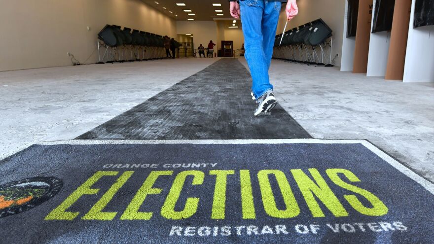 Residents in the traditional Republican stronghold of Orange County, Calif., got to make their voice heard last week at an Early Vote Center in Huntington Beach, Calif.
