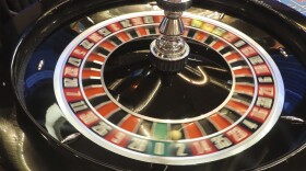 A roulette wheel spins during a game at a Hard Rock casino on May 17, 2023.