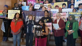 Advocates at the Capitol at a rally on Feb. 4 calling for the passage of the Access to Representation Act