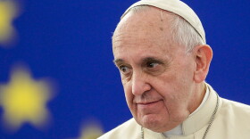 Pope Francis during a 2014 visit to the European Parliament in Strasbourg.