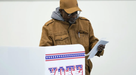 A voter casts an early ballot at a polling station Thursday, February 9, 2023, in Milwaukee. Recent revelations about Republican election strategies targeting minority communities in Wisconsin’s biggest city came as no surprise to many Black voters. For years, voting rights advocates have accused Wisconsin Republicans of pushing policies to suppress voters of color and lower-income voters. Many of those policies centered on the Democratic stronghold of Milwaukee. (AP Photo/Morry Gash)