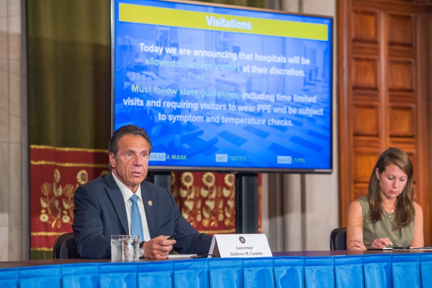 New York Governor Andrew Cuomo and Secretary to the Governor Melissa DeRosa 