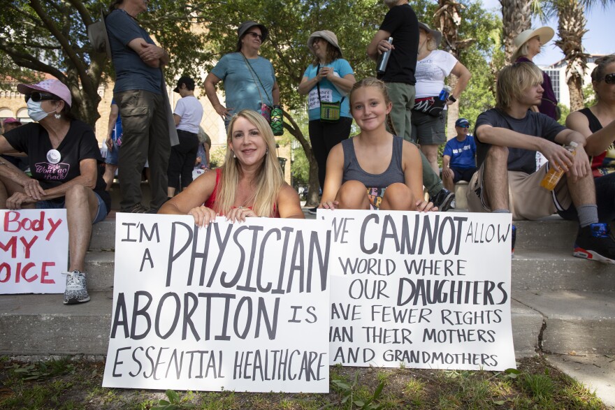 Brooke Ritter is an obstetrician-gynecologist from Clearwater and came to the rally with her teenage daughter, Jordan.