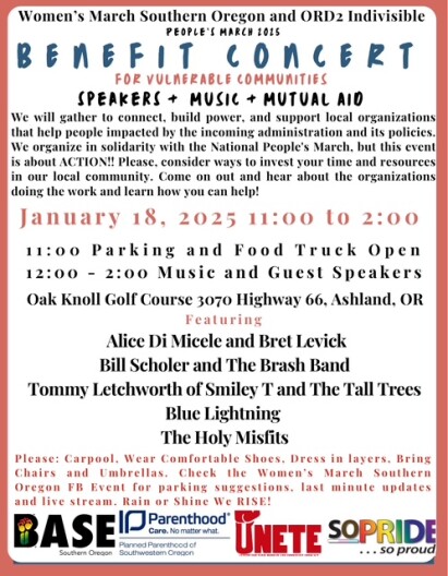 People's March Benefit Concert Poster