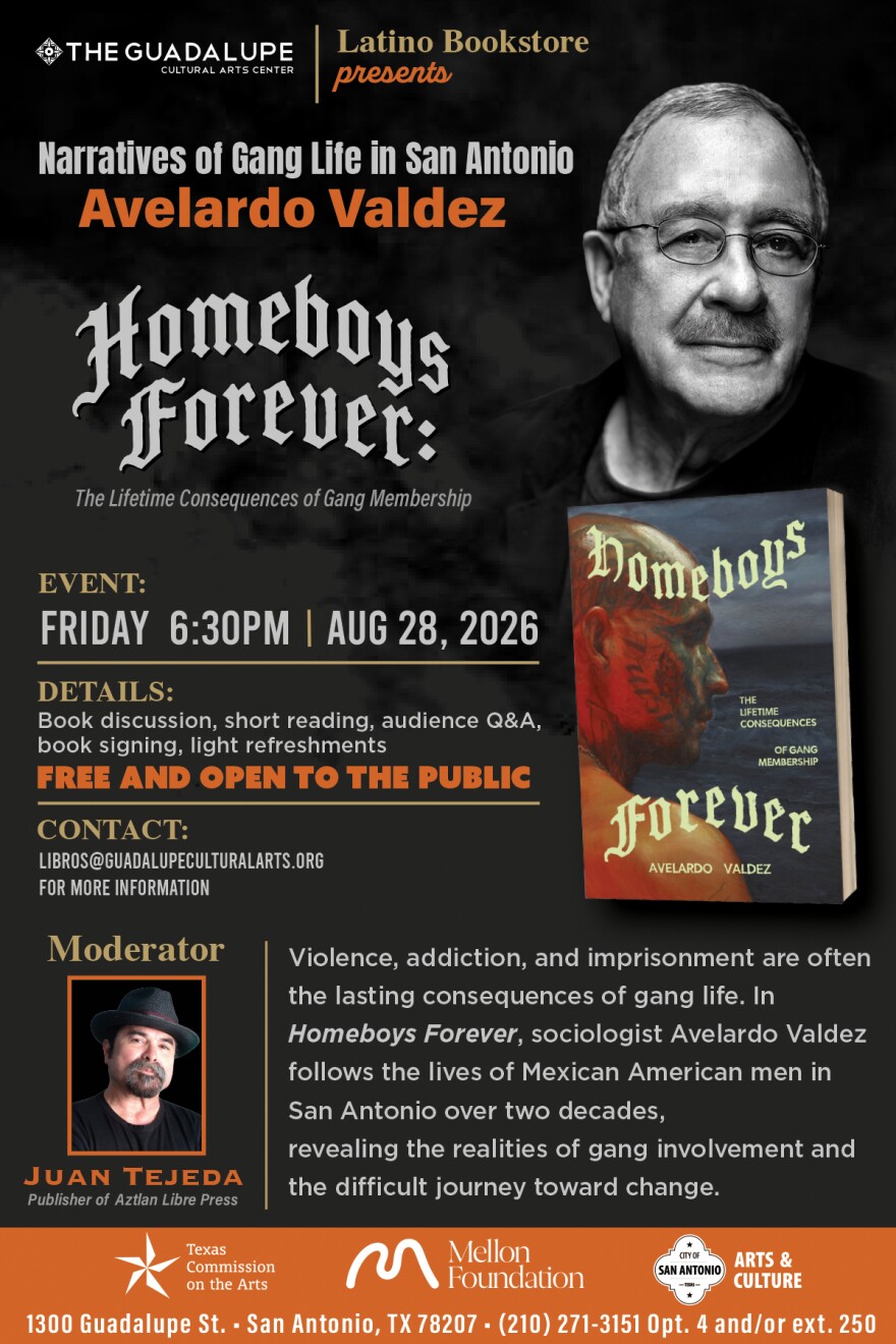 Author Avelardo Valdez will discuss his book "Homeboys Forever," at the Guadalupe Latino Bookstore.