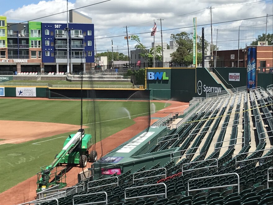 The new netting expands to the outer edge of both dugouts.