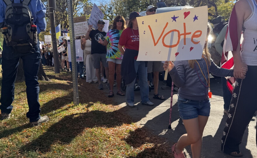 Organizers estimated about 1,500 protesters at a gathering this Saturday in Fort Collins. They want to urge the community to vote next month.