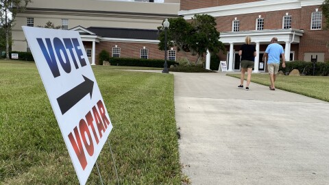 As of shortly after noon on Election Day, the line had disappeared at the First Baptist Church of Ocala.
