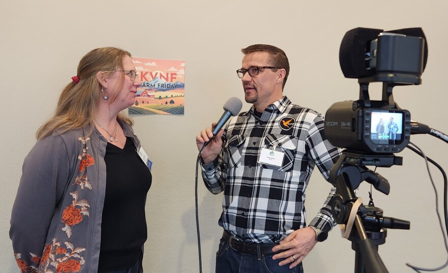 KVNF's Brody Wilson interviews Penelope Powell, planning chair for the 2026 Roots of Renewal Conference