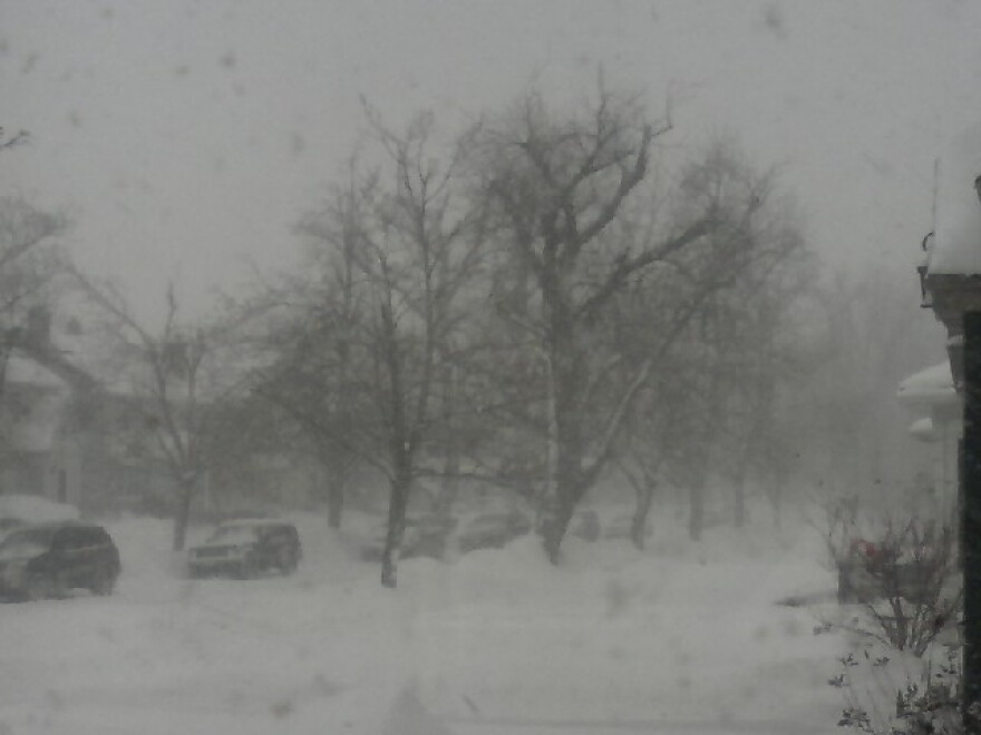 Kenmore, NY received a little more than 11 inches of new snow Sunday