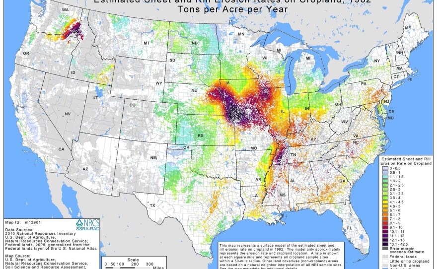 The soil erosion situation looked pretty bad in 1982.