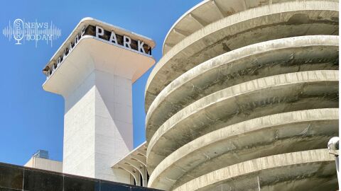 This 2023 file photo shows the Parkade in downtown Spokane. The city will soon implement a tax on some—but not all—spaces and lots in Spokane.