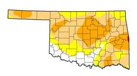 Oklahoma drought conditions as of February 21, 2017