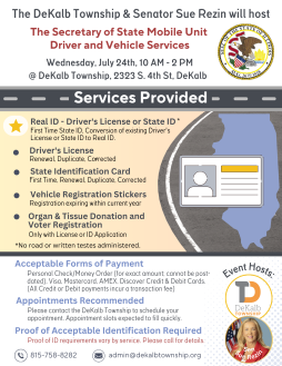 Mobile Secretary of State, Driver & Vehicle Services Unit @ DeKalb