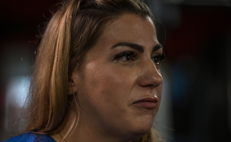 Teresa Troiani spends four days a week lifting at Rocky Boxing Club in Berwick.