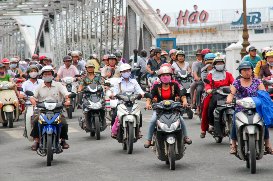 Tough helmet laws have caused the number of helmet wearers in a Vietnamese province to jump from 34 percent to 76 percent.