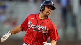 Drake Balwdin rounds the bases vs the Pirates, June 2026