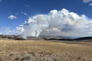 Smoke can be seen from prescribed, broadcast burns in the Uinta-Wasatch-Cache National Forest in October 2026.