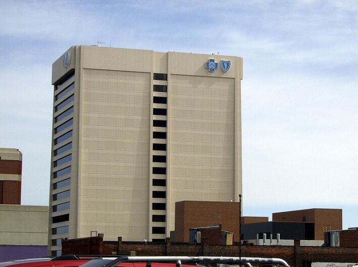 Blue Cross Blue Shield building on Lafayette in Detroit.