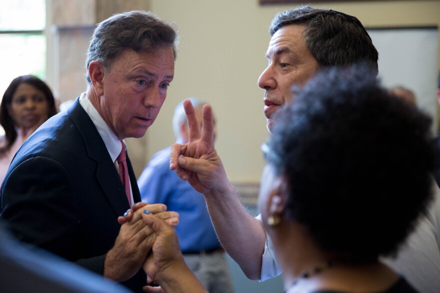 Democrat Ned Lamont spoke last and addressed a variety of topics such as the legalization of marijuana and women's reproductive rights in the wake of Judge Brett Kavanaugh's confirmation to the Supreme Court.