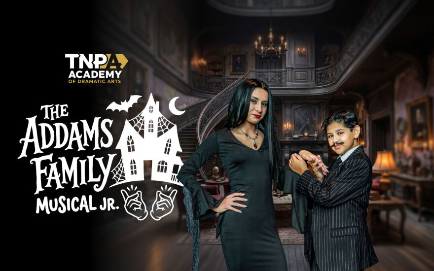 The Naples Players Academy promotional image for 'The Addams Family Jr.'