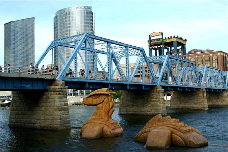 "Nessie" floats in the Grand River during the 2009 ArtPrize. More prize money is being added to next year's contest.