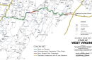A map of Corridor H from the West Virginia Division of Highways shows the two sections in red that are yet to be built.