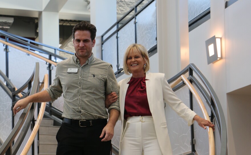 As Murray finishes walking down the stairs, "I felt like I was at prom, I needed someone to hold onto."- Dr. Lynne Murray